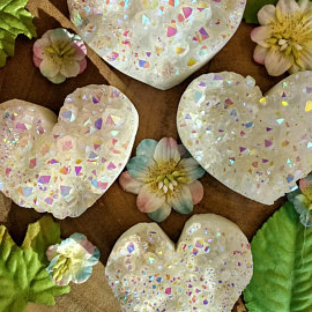 Angel Aura Quartz Heart Crystal Cluster Raw - Picture 2 of 3